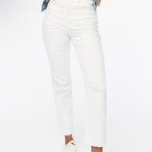 Madewell white The Perfect vintage jeans frayed Hem in size 27.